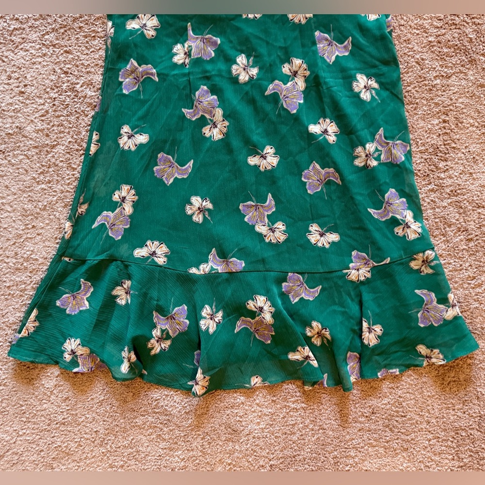 Green Ruffled Wrap Sundress - Picture 12 of 12